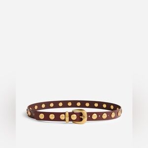 Madewell Studded Western Belt in Suede